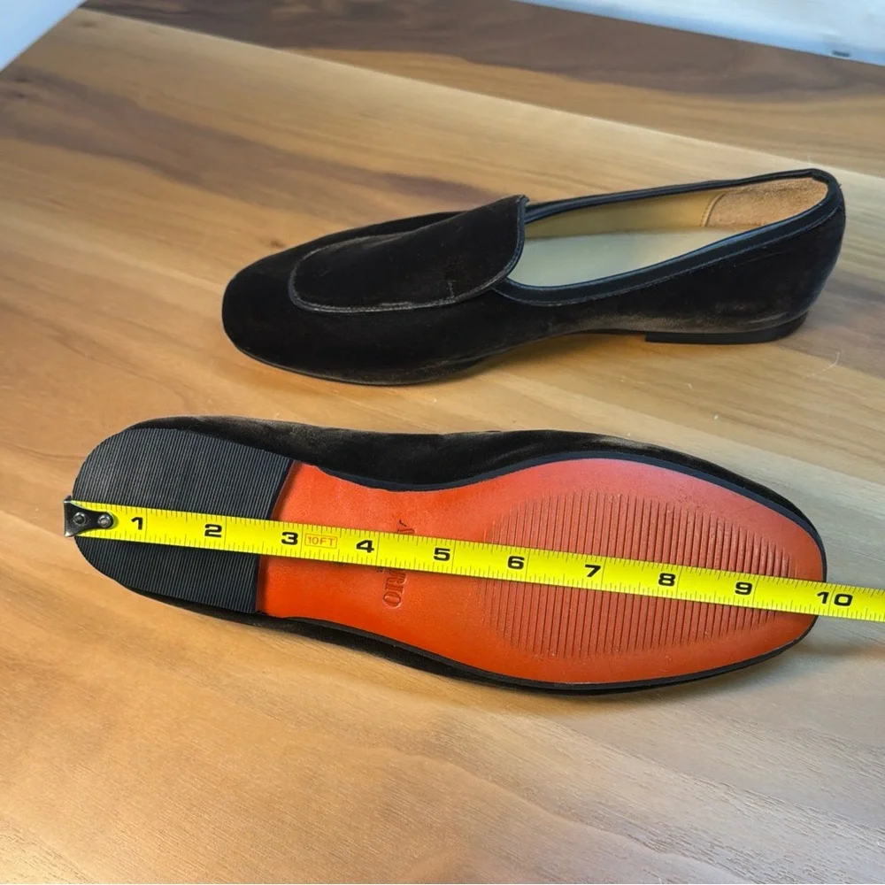 NEW Amorio Jaipur Women Sz 39 Velvet‎ Leather Driving Loafers Brown Elegant Boho